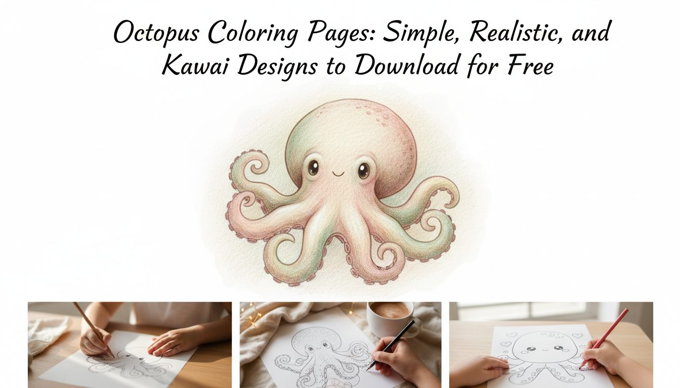 découvrez notre sélection de coloriages de pieuvres : dessins simples, réalistes et kawaii à télécharger gratuitement pour petits et grands artistes.