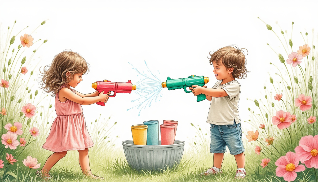 découvrez des jeux d'été rafraîchissants et amusants avec des pistolets à eau, parfaits pour divertir les enfants et leur faire passer des moments inoubliables en plein air.