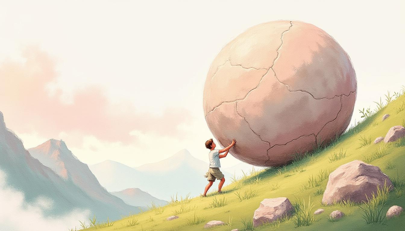discover the captivating story of the myth of Sisyphe told to children, an adventure rich in teachings and inspiring values.
