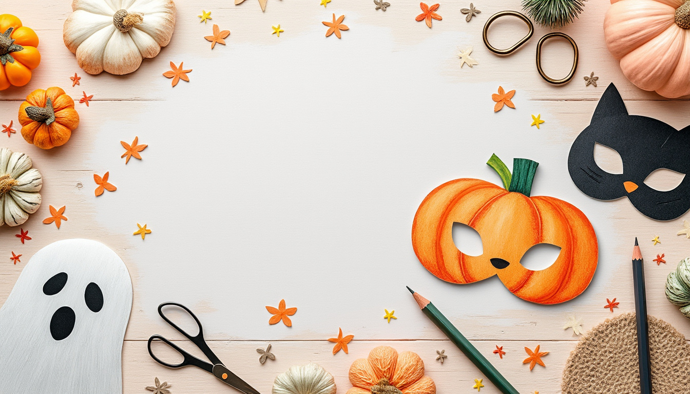 discover easy and fun ideas for DIY Halloween masks for kids, perfect for playful and quick creations to do with the family.