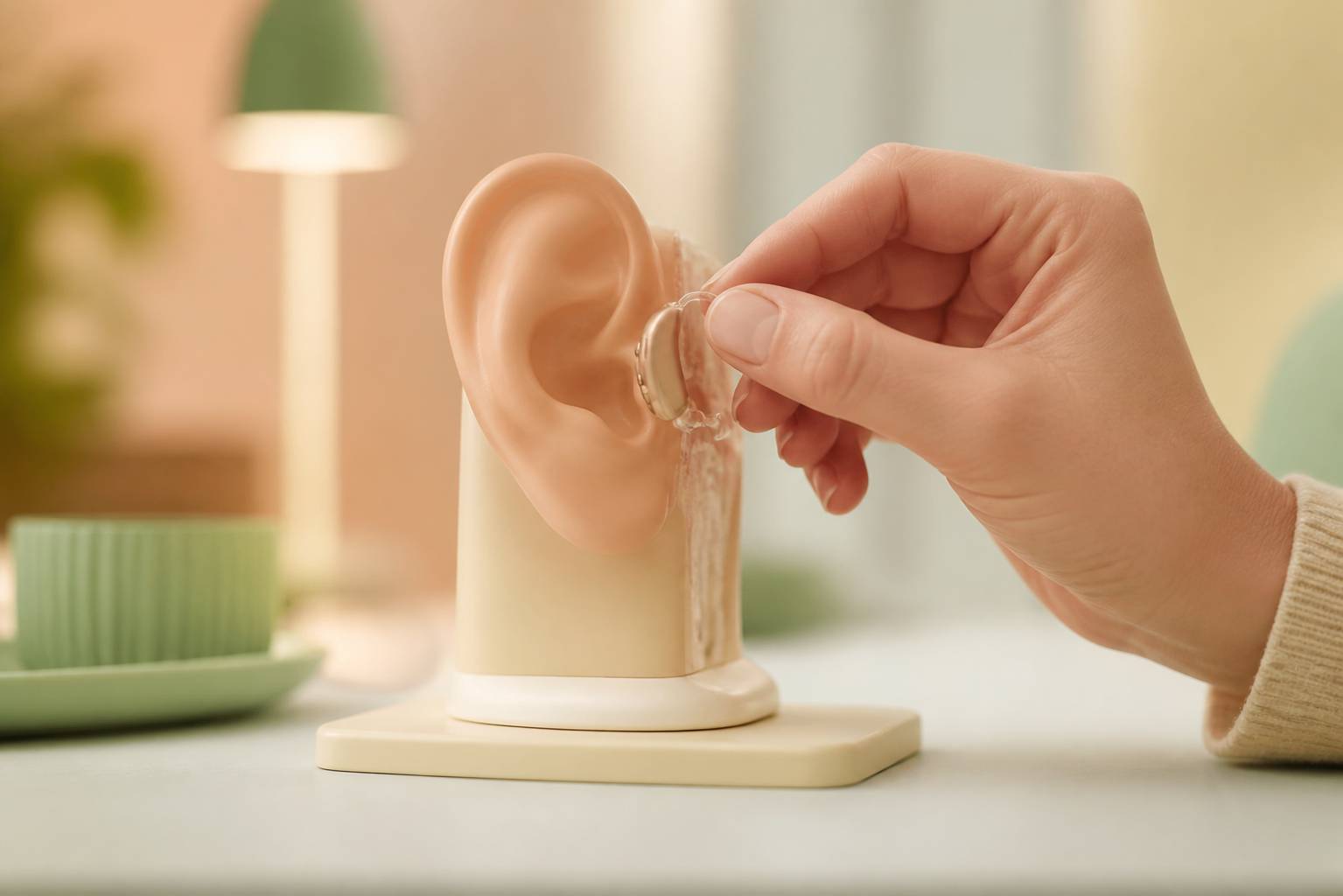 Appareil auditif ajusté sur un modèle d'oreille
